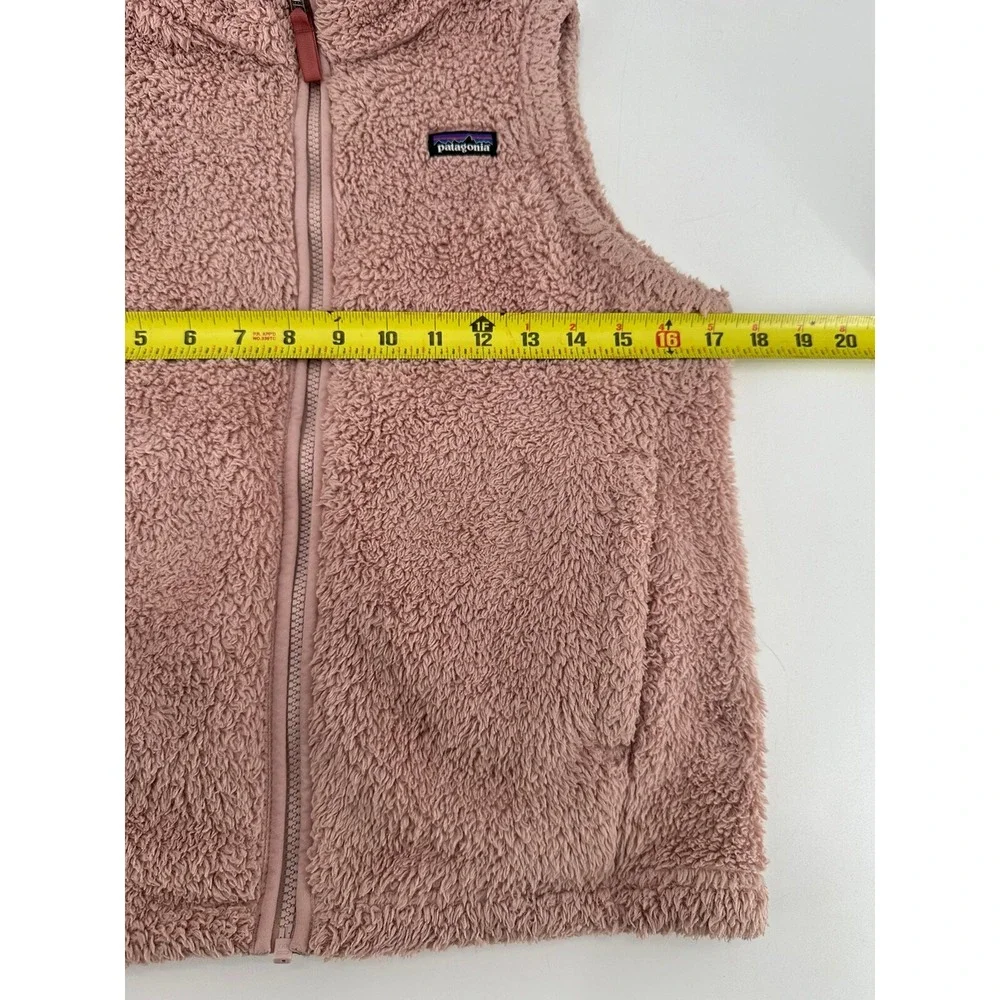 Patagonia Girls Size‎ XL (14) Full Zip Sherpa Feece Vest Polyester Light Pink